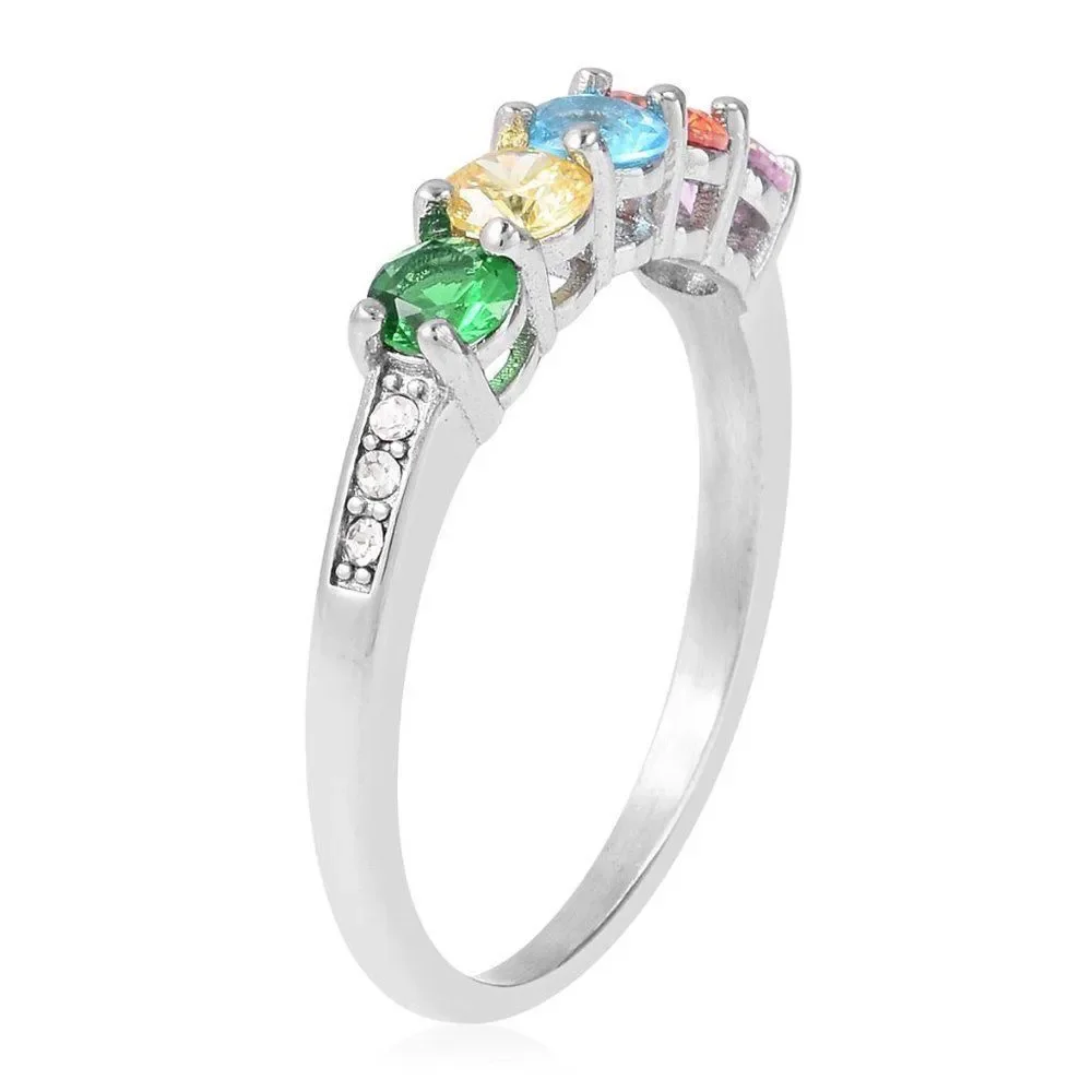 Simulated Multi Color Diamond White Austrian Crystal
